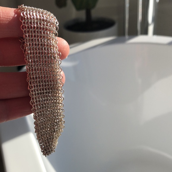 Tiffany Elsa Peretti Mesh Bracelet with blue Tiffany bag - Picture 4 of 5